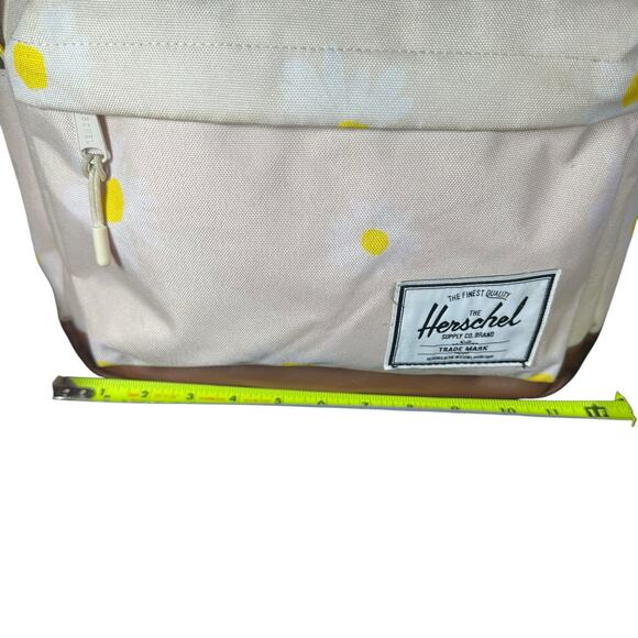 HERSCHEL SUPPLY CO. CLASSIC XL BIRCH DAISY/TAN LEATHER BACKPACK 30L - Picture 11 of 16